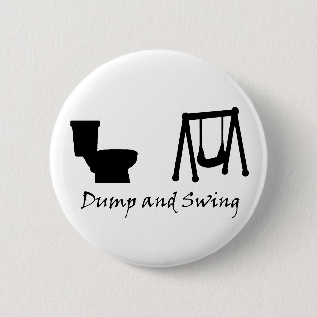 Dump and Swing - Ultimate Frisbee (light) 6 Cm Round Badge (Front)