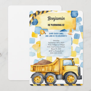 Dump Every Thing it's Birthday Invitation