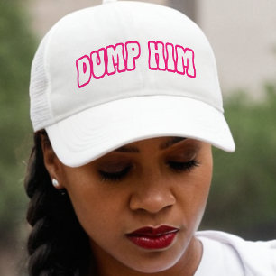 Dump Him Anti Valentine's Day Funny Retro Breakup Trucker Hat