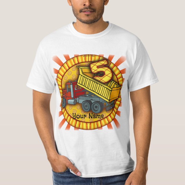 Dump Truck 5th Birthday  t-shirts (Front)