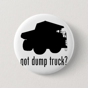Dump Truck 6 Cm Round Badge