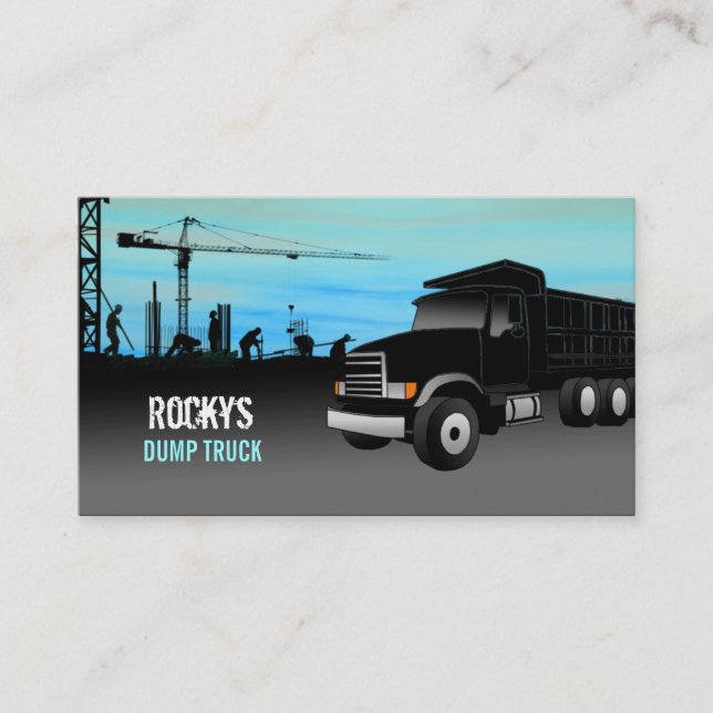 Dump Truck Business Cards (Front)