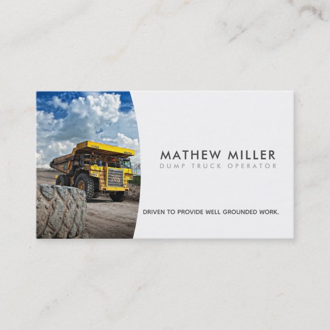 Dump Truck Business Cards (Front)