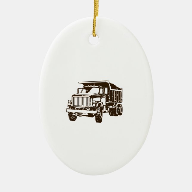 Dump Truck Ceramic Tree Decoration (Front)