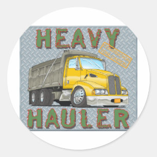 Dump Truck Classic Round Sticker