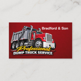 Dump Truck Company Trucking Service Business Card