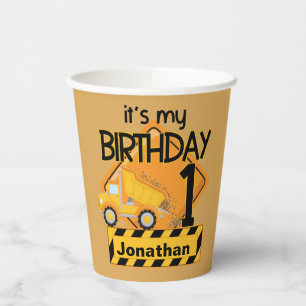 Dump Truck Construction Birthday Cups