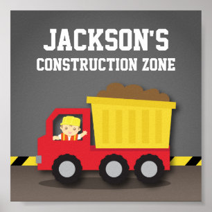 Dump Truck Construction Builder Boys Room Decor