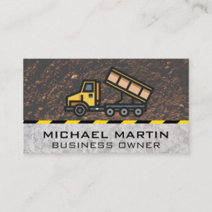 Dump Truck   Construction Business Card