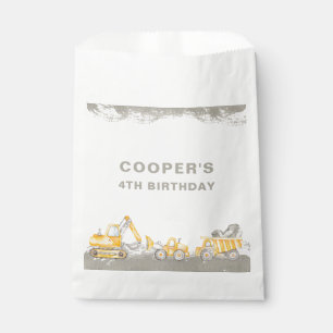 Dump Truck Construction Truck Birthday Thank You Favour Bags