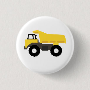 Dump Truck Construction Trucks 3 Cm Round Badge