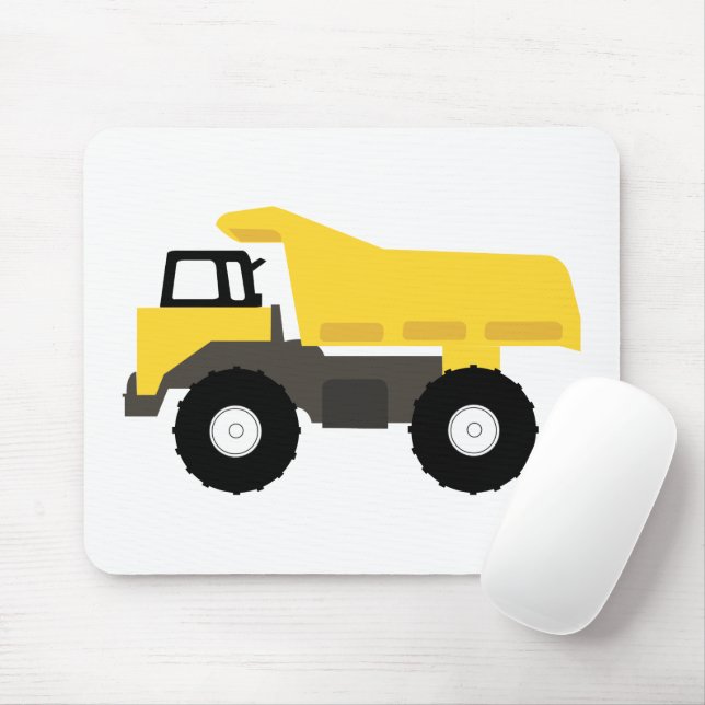 Dump Truck Construction Trucks Mouse Mat (With Mouse)