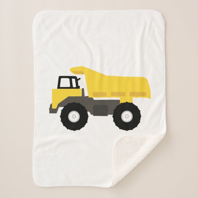 Dump Truck Construction Trucks Sherpa Blanket (Front)