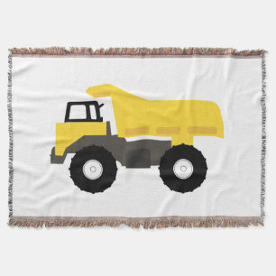 Dump Truck Construction Trucks Throw Blanket