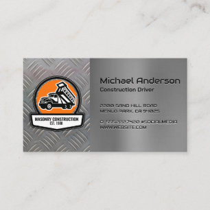 Dump Truck Construction Vehicle Business Card