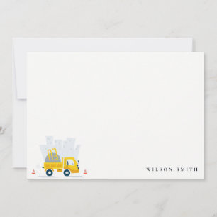 Dump Truck Construction Vehicle Kids Birthday Card