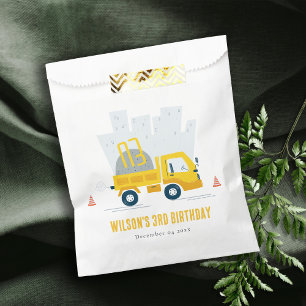 Dump Truck Construction Vehicle Kids Birthday Favour Bags