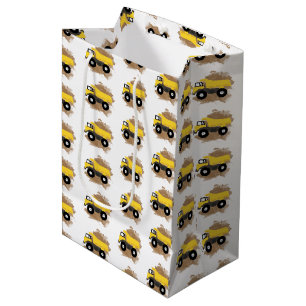 Dump Truck Construction Vehicle Mud Medium Gift Bag