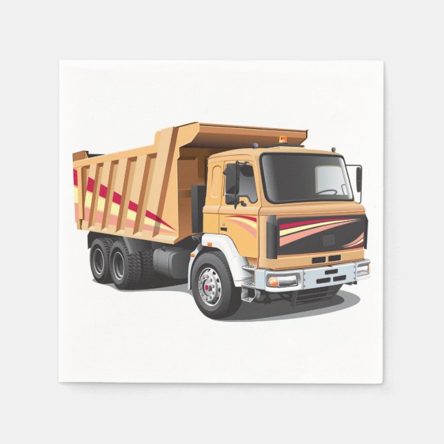 Dump Truck Paper Napkins (Front)