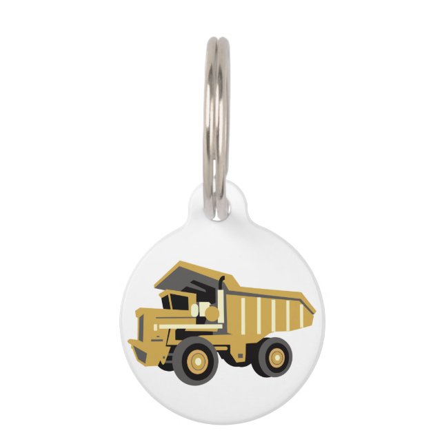 Dump Truck Pet Tag (Front)