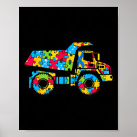 Dump Truck Puzzle Autism Awareness Autistic Womens