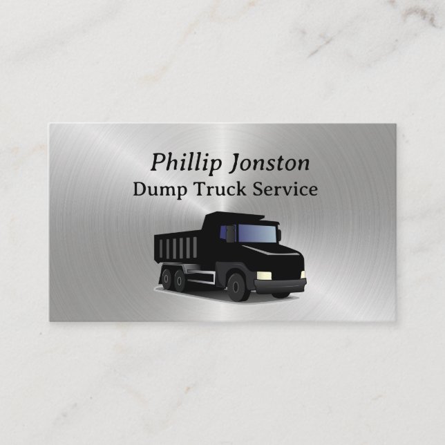 Dump Truck Service Business Card (Front)