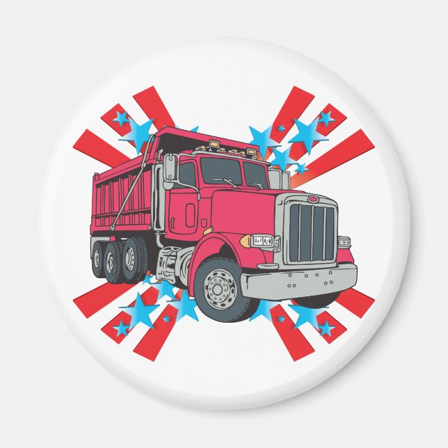 Dump Truck Stars Magnet (Front)