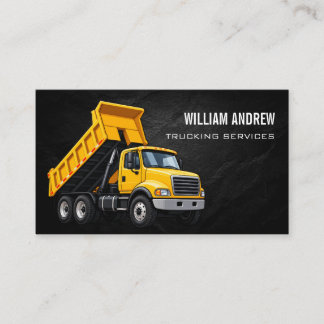 Dump Truck Trucking Services Business Card