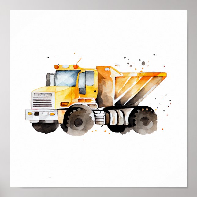 Dump Truck Wall Art (Front)