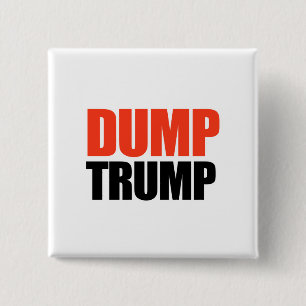 Dump Trump 15 Cm Square Badge