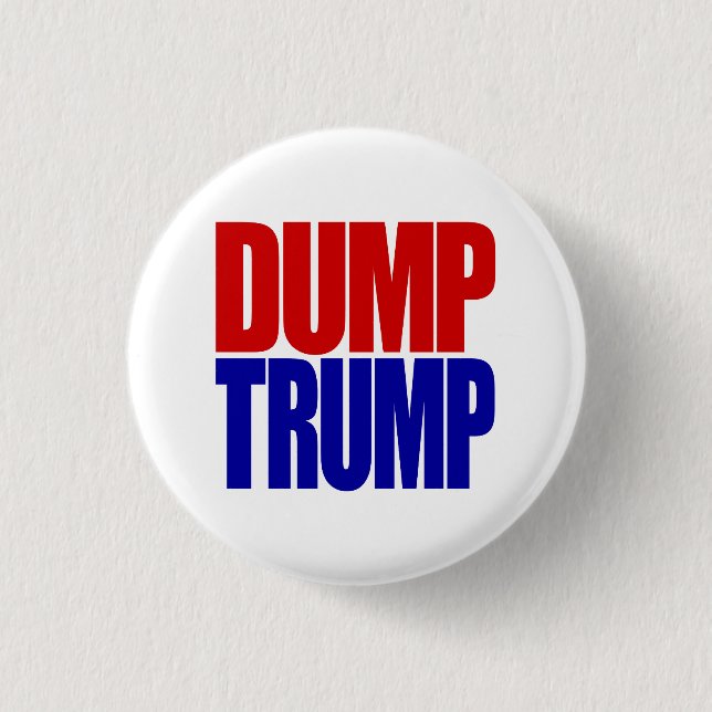“DUMP TRUMP” 1.25-inch 3 Cm Round Badge (Front)
