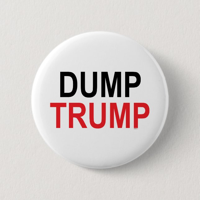 Dump Trump 6 Cm Round Badge (Front)