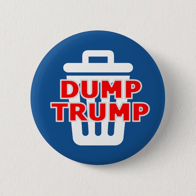 Dump Trump 6 Cm Round Badge (Front)
