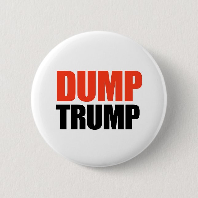 Dump Trump 6 Cm Round Badge (Front)