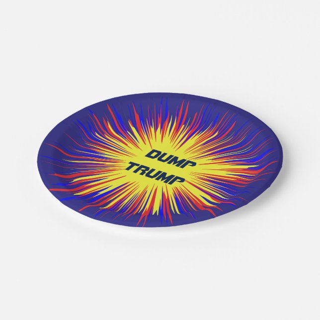 Dump Trump 7 Inch Paper Plate (Angled)