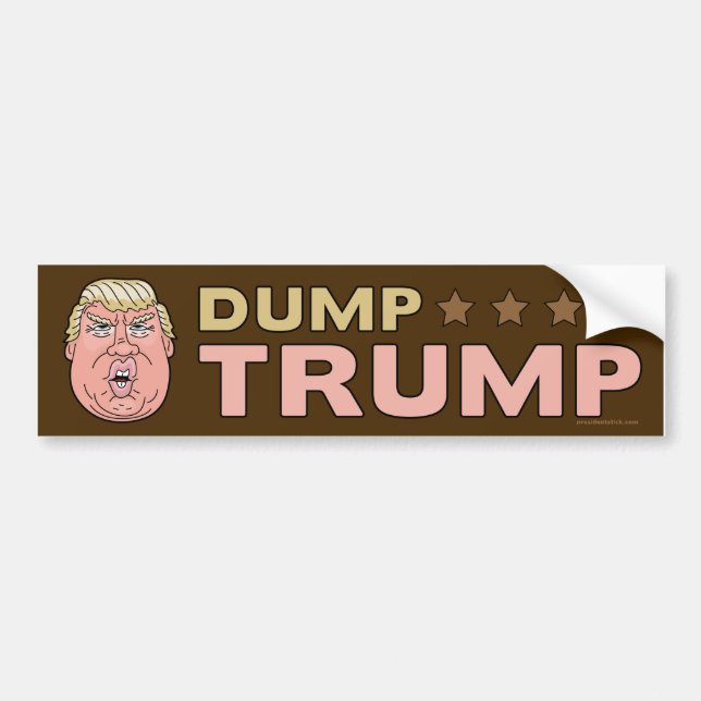 Dump Trump, Anti-Donald Trump bumper sticker (Front)