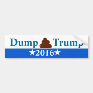 Dump Trump Anti-Trump Bumper Sticker