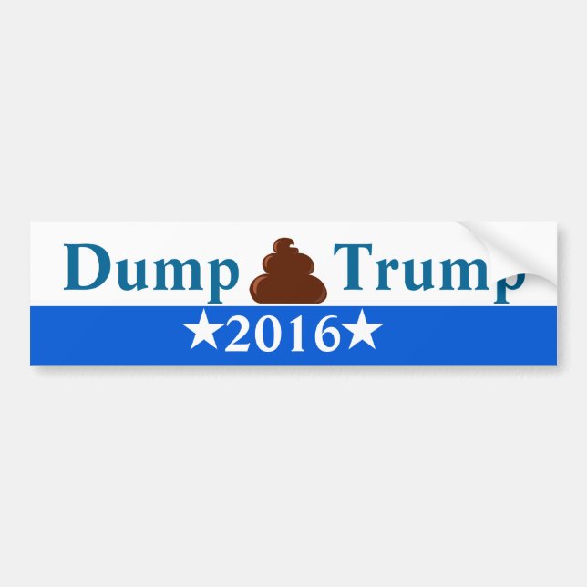 Dump Trump Anti-Trump Bumper Sticker (Front)