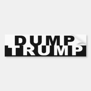 Dump Trump B&W Bumper Sticker