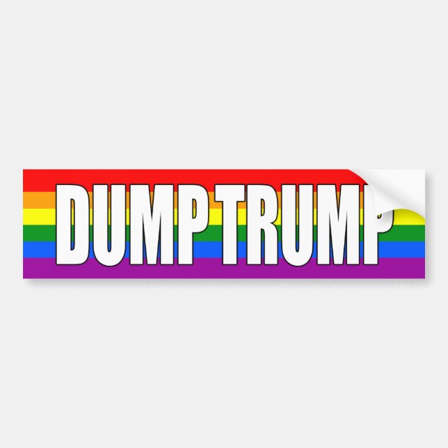 "DUMP TRUMP" BUMPER STICKER (Front)