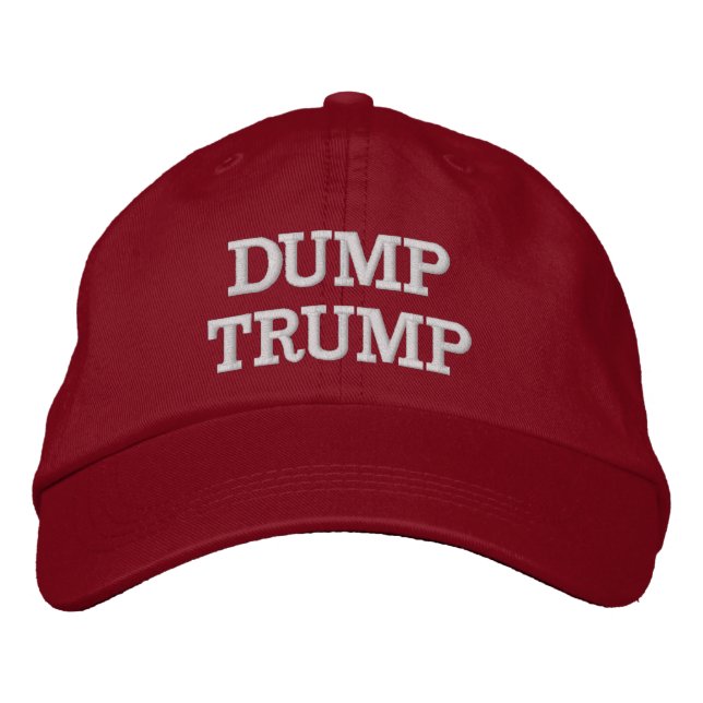 DUMP TRUMP EMBROIDERED HAT (Front)