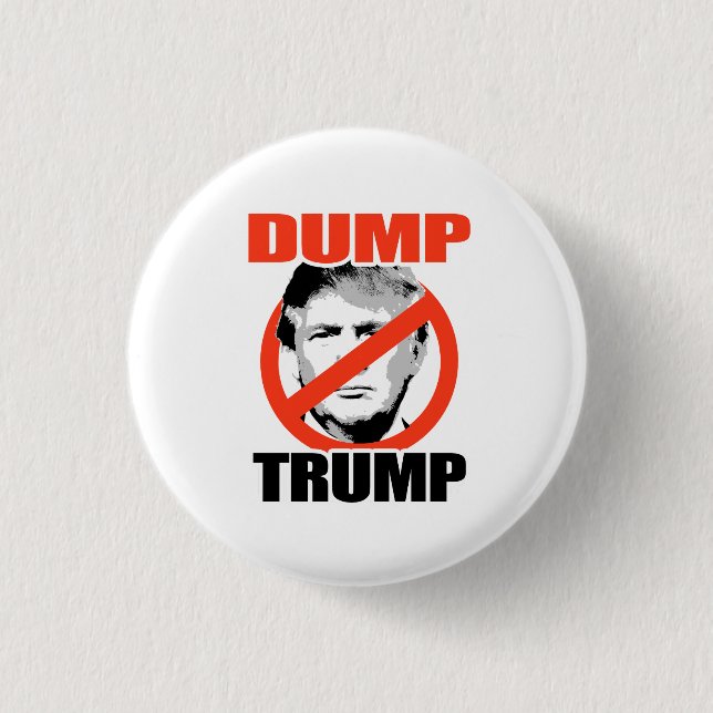 Dump Trump Now 3 Cm Round Badge (Front)