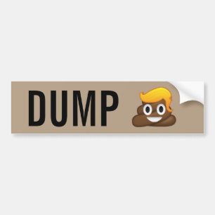 Dump Trump Poop Emoji Bumper Sticker