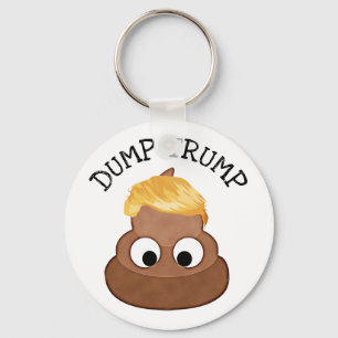 Dump Trump Poop pile "anti-trump" Political Humour Key Ring