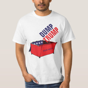 Dump Trump Red, White, & Blue Dumpster Funny T-Shirt