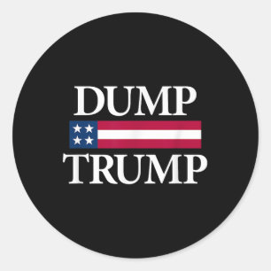Dump Trump Shirts Black Uni Adult Modern Political Classic Round Sticker