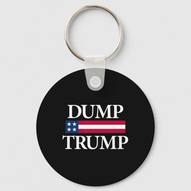 Dump Trump Shirts Black Uni Adult Modern Political Key Ring (Front)
