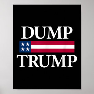 Dump Trump Shirts Black Uni Adult Modern Political Poster