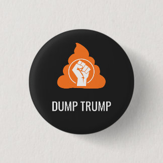 DUMP TRUMP T-Shirt 3 Cm Round Badge