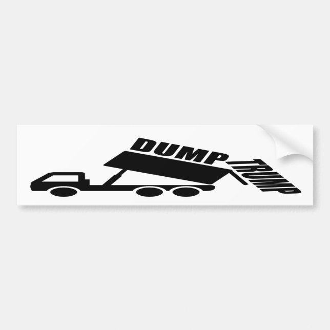 Dump Trump truck Bumper Sticker (Front)